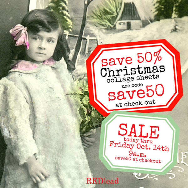 Save 50% Christmas Collage Sheets