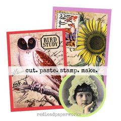 Vintage Elements 366 Autumn Artist Trading Cards Collage Sheet