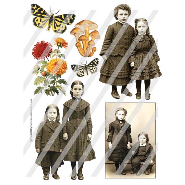 Ancestors 233 Vintage Photos Collage Sheet