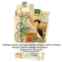 Mixed Media Antique Memories Collage 