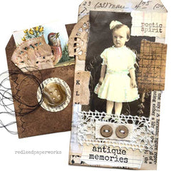 Wood Mount Antique Memories Rubber Stamp