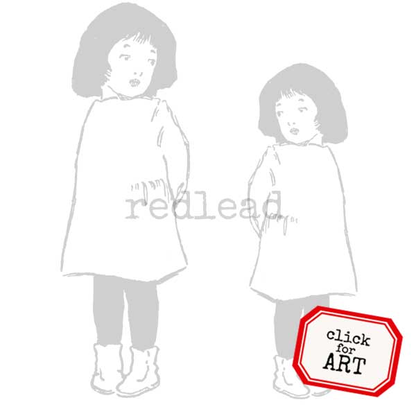 Gina Art Girl Rubber Stamp Save 10%