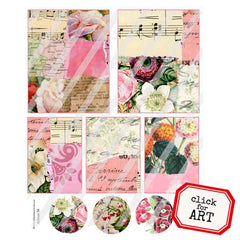 Artisan 34 Floral Patchwork Collage Sheet