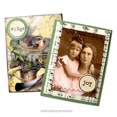 Mixed Media Vintage Artist Trading Cards