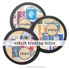 Mixed Media Artist Trading Coins Begin