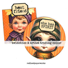 Artist Trading Coins Rubber Stamp