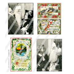 Vintage Christmas Santa Collage Sheets