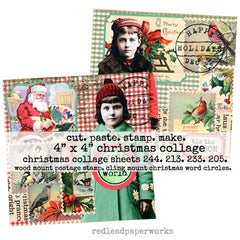 Mixed Media Christmas Joy Collage