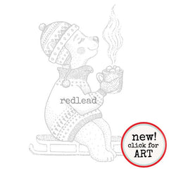 Whimsical-Christmas-Cling-Mount-Puppy-Dog-Rubber-Stamp