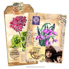 Geranium Flower Rubber Stamp SAVE 20%