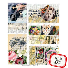 Mixed Media Art Collage Sheet