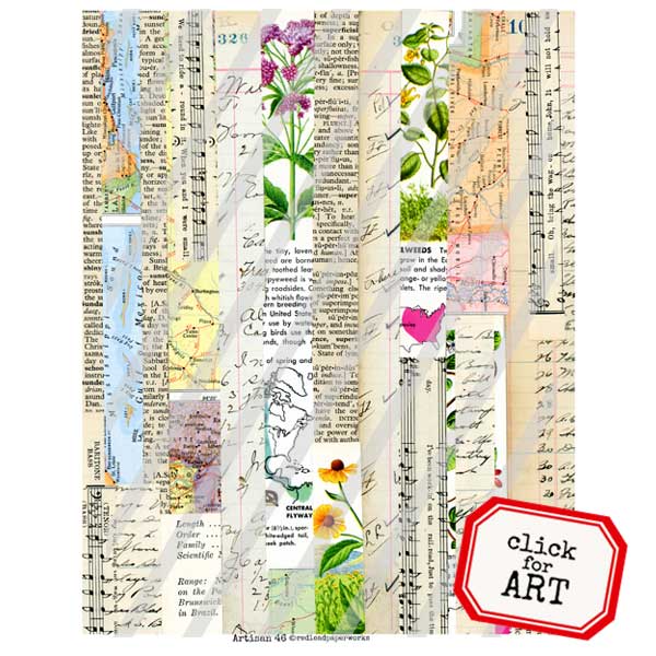 Artisan 46 Collaged Collage Sheet