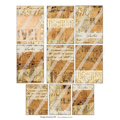 Vintage Elements 580 Artist Trading Cards Collage Sheet