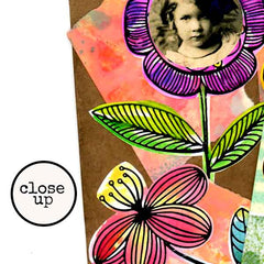 Monday Fresh Flower Rubber Stamp Save 20%