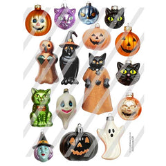 Halloween 125 Ornaments Collage Sheet