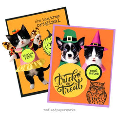 Halloween Tricks or Treats Rubber Stamp