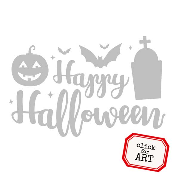 Happy Halloween Rubber Stamp Save 50%