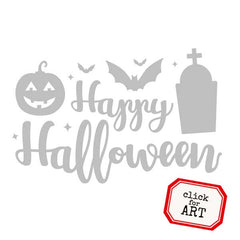 Happy Halloween Rubber Stamp Save 50%