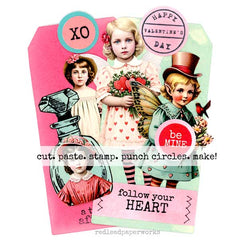 Follow Your Heart Cling Mount Valentine  Rubber Stamp