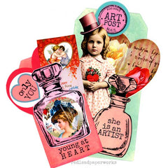 Mixed Media handmade Collage Cards and Tags