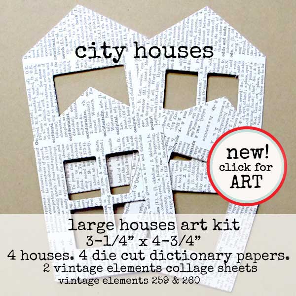 City Houses Mixed Media Art Kit Save 25%