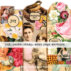 Page Markers Vintage Style Collage Sheets