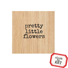 Pretty Little Flowers Wood Mount Rubber Stamp