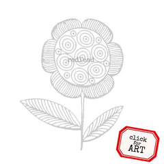 Monday Fresh Flower Rubber Stamp Save 20%