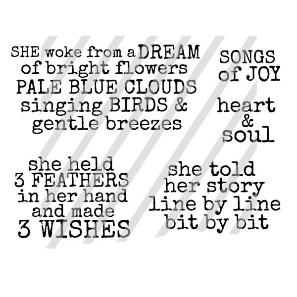 She Woke From A Dream Rubber Stamp