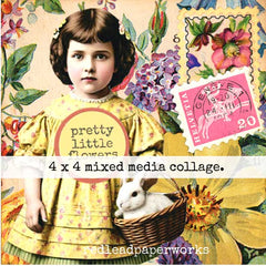 Vintage Mixed Media Spring Collage