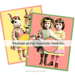 Handmade Vintage Spring Easter Greeting Cards