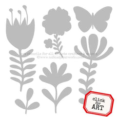 Friday Flowers Stencil 6 x 6 Save 40%