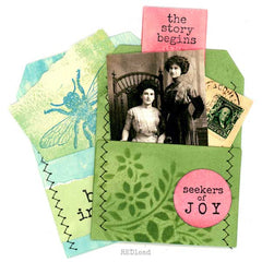 Mixed Media Hand Dyed Artist Tag Art
