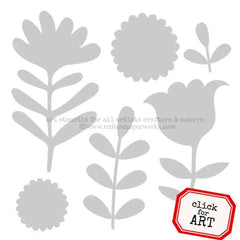 Thursday Flowers Stencil 6 x 6 Save 40%