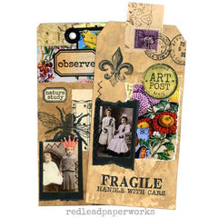 Fragile Handle With Care Postage Rubber Stamp