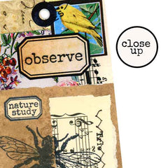 Wood Mounted Observe Rubber Stamp