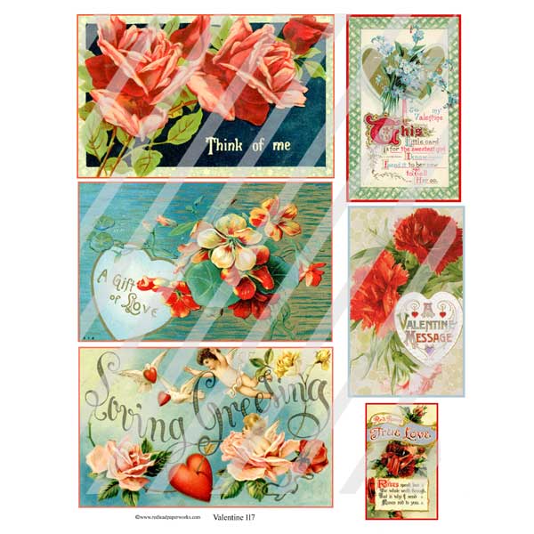 Valentine 117 Collage Sheet