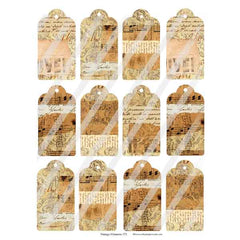 Vintage Elements 573 Tags Collage Sheet