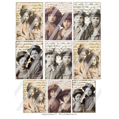 Vintage Elements 577 Artist Trading Card Collage Sheet