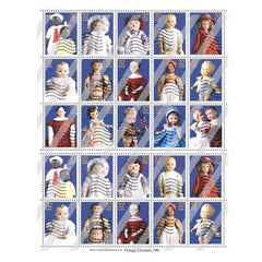 Vintage Elements 590 American Dolls Postage Stamps