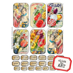 Altoid Vintage Garden Collage Sheets