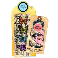 8 Butterflies Rubber Stamp Save 20%