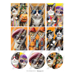 Cats Wearing Costumes Collage Sheet Collection Sale!