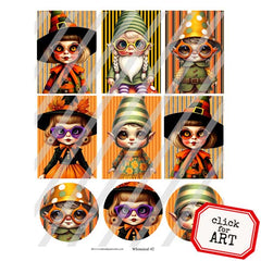 Halloween Artist Trading Cards Collage Sheet