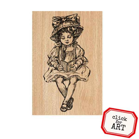 Elf female Wood Mounted Rubber Stamp 