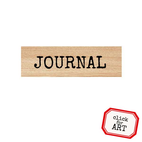 Wood Mounted Journal Rubber Stamp