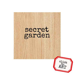 Secret Garden Wood Mount Rubber Stamp