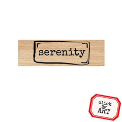 Wood Mounted Serenity Rubber Stamp