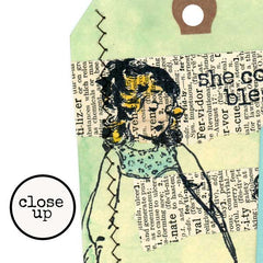 Maria Art Girl Rubber Stamp