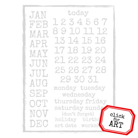 1pc Calendar Design Random Stamp